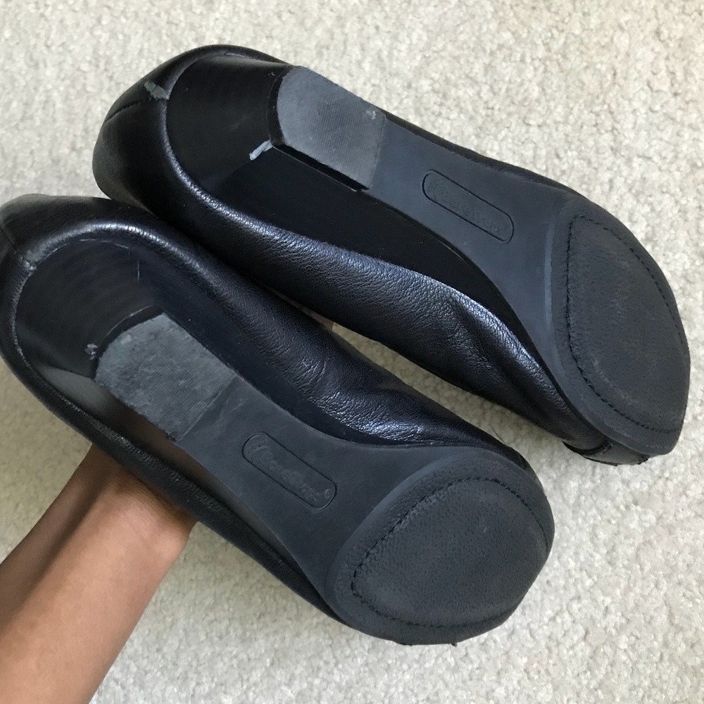 BareTraps Black Buckled Flats with Small Heel - Picture 3 of 4